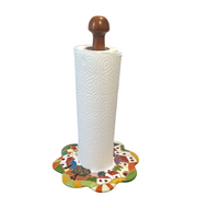Paper towel holder with Tuscan village