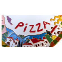 Load image into Gallery viewer, Pizza plate with Tuscan village scene, relief style
