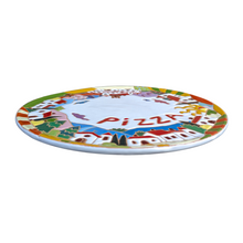 Load image into Gallery viewer, Pizza plate with Tuscan village scene, relief style
