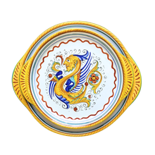 Load image into Gallery viewer, Set of two round trays with handles - 25cm and 30cm diam - Raffaellesco
