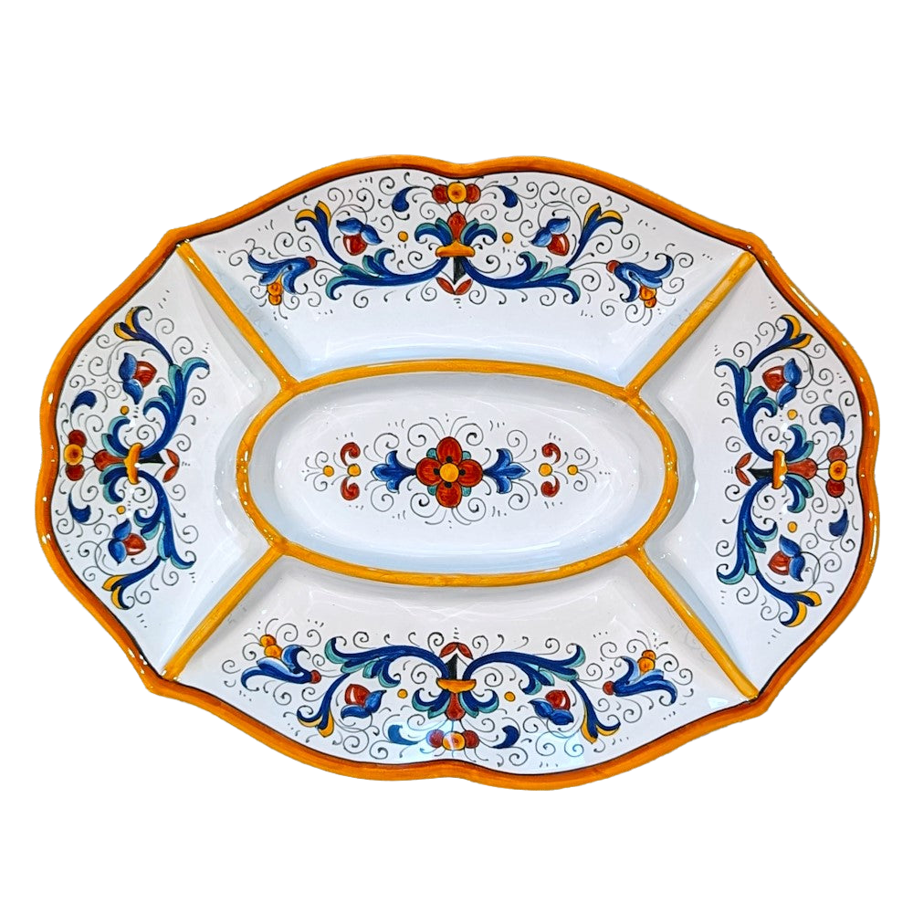 Antipasto platter (38cmx27cm) - scalloped edges - Ricco