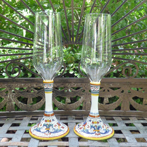 Ceramic stem champagne glass - Ricco