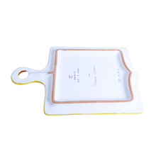 Load image into Gallery viewer, Cheese Plate (30x21cm), square with handle - Ricco Deruta
