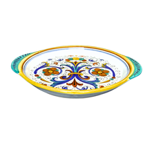 Load image into Gallery viewer, Round tray with handles - large, 30cm diam - Ricco Deruta
