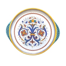 Load image into Gallery viewer, Round tray with handles - large, 30cm diam - Ricco Deruta
