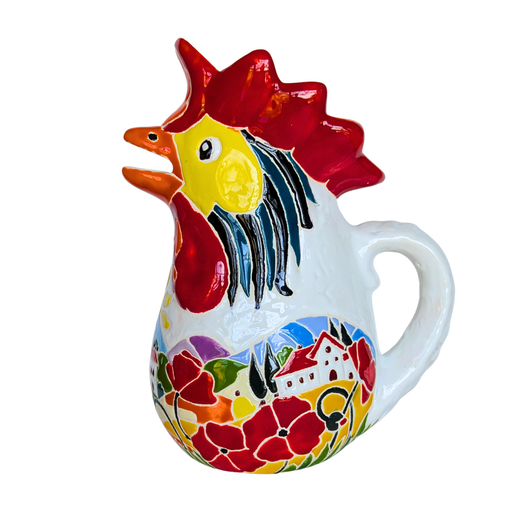 Rooster jug - Tuscan village - 1 litre