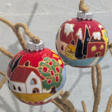 Load image into Gallery viewer, Christmas tree ornament - large (8cm) - Tuscan scenes
