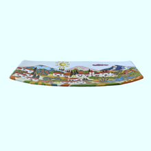 Load image into Gallery viewer, Rectangular platter/wall plate with Tuscan village - horizontal
