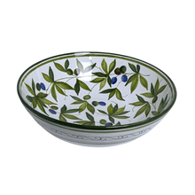 Load image into Gallery viewer, Large round serving bowl (30cm) - Black olives
