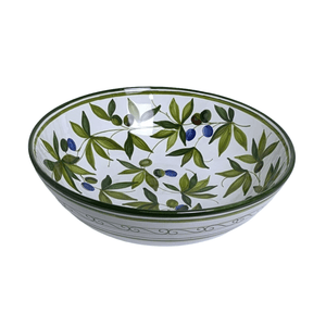 Large round serving bowl (30cm) - Black olives