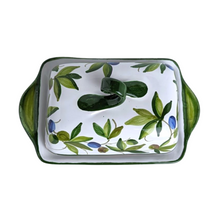 Load image into Gallery viewer, Butter Dish - black olives
