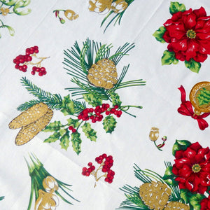 Round cotton tablecloth - 145cm diameter - Christmas design