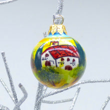 Load image into Gallery viewer, Christmas ornament - small (4cm) - Italian country house - round
