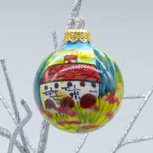 Load image into Gallery viewer, Christmas ornament - medium (6cm) - Italian country house - round

