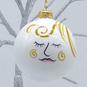 Christmas ornament - large (8cm) - 'Mama', round (Favaroni)