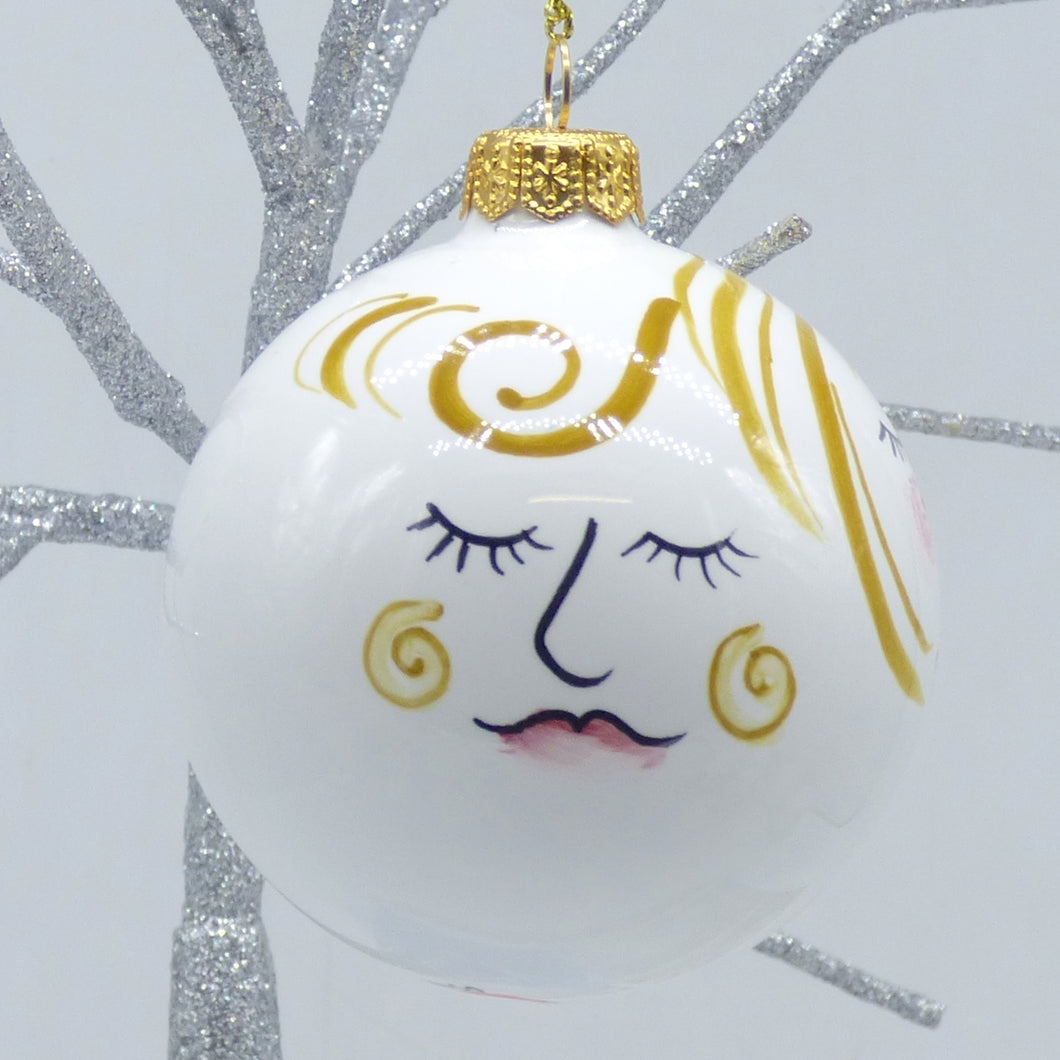 Christmas ornament - large (8cm) - 'Mama', round (Favaroni)