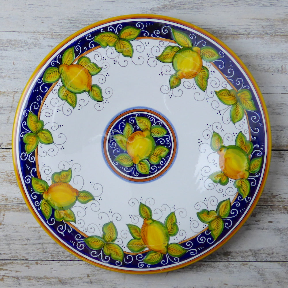 Decorative wall plate - large (40cm) - Lemon