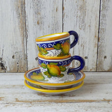 Load image into Gallery viewer, Espresso Cup &amp; Saucer - Lemon
