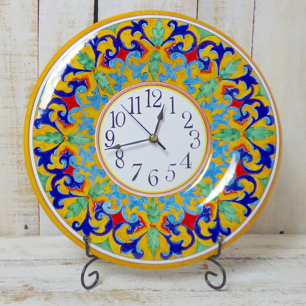 Ceramic clock - 30cm - multi colour (A)